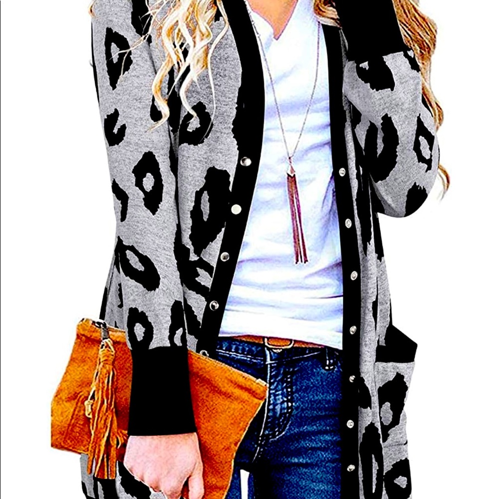 Women’s Leopard Long Sleeve Cardigan